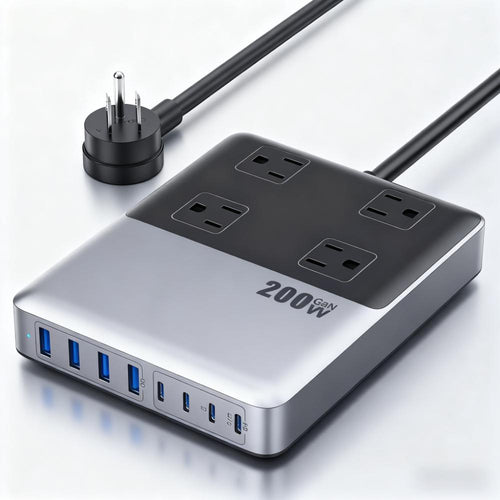 12-in-1 Power Hub, 200W Fast Charging for MacBook & iPhone – One Dock, Zero Clutter
