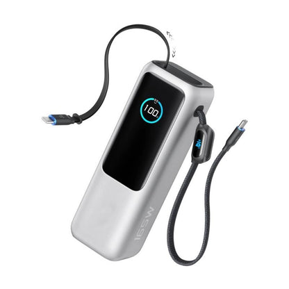 Top-Rated 25,000mAh Power Bank — FAA-Compliant, Built-In Cables, Fast-Charge 4 Devices, Flight-Ready for Work & Travel