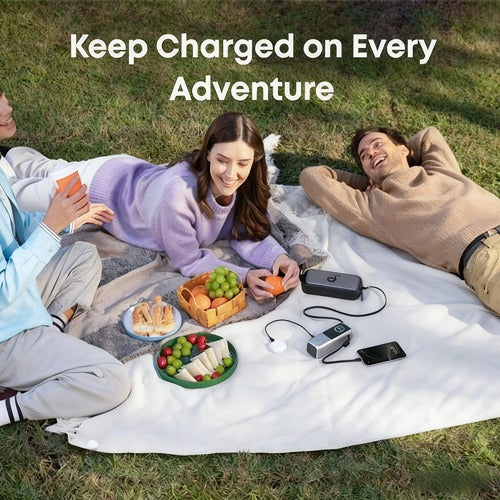 Top-Rated 25,000mAh Power Bank — FAA-Compliant, Built-In Cables, Fast-Charge 4 Devices, Flight-Ready for Work & Travel