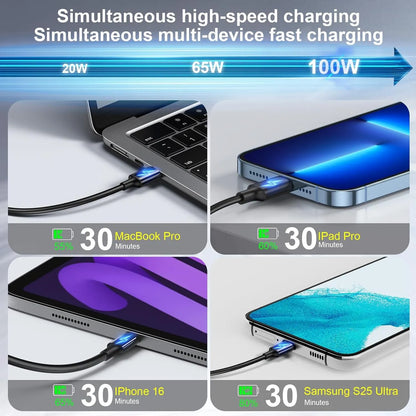 All-in-One 8-Port 500W Charging Station – Dual 100W PD Fast Charging for Multiple Devices