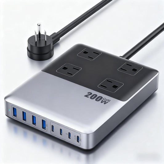12-in-1 Power Hub, 200W Fast Charging for MacBook & iPhone – One Dock, Zero Clutter