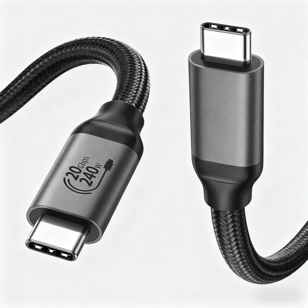All-in-One USB-C Cable – 15FT, 4K/8K Video, High-Speed Data, 240W PD Charging