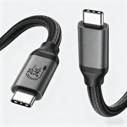 All-in-One USB-C Cable – 15FT, 4K/8K Video, High-Speed Data, 240W PD Charging