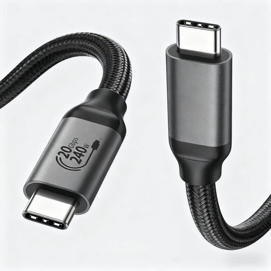 All-in-One USB-C Cable – 15FT, 4K/8K Video, High-Speed Data, 240W PD Charging